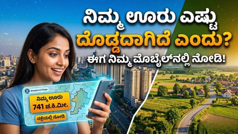 ನಿಮ್ಮ ಊರು ಎಷ್ಟು ದೊಡ್ಡದಾಗಿದೆ ಎಂದು ನಿಮ್ಮ ಮೊಬೈಲ್ ನಲ್ಲಿ ನೋಡಿ- Town