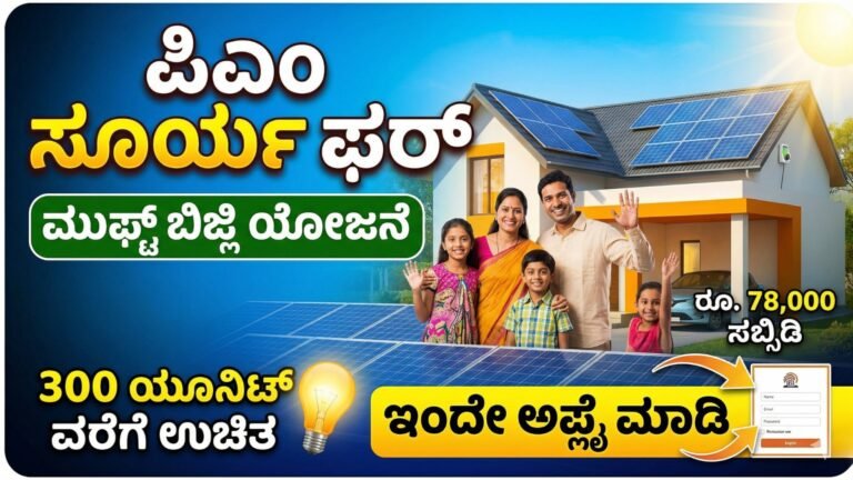 ಪಿಎಂ ಸೂರ್ಯ ಘರ್ ಮುಫ್ಟ್ ಬಿಜ್ಲಿ ಯೋಜನೆ – PM Surya Ghar Muft Bijli Yojana