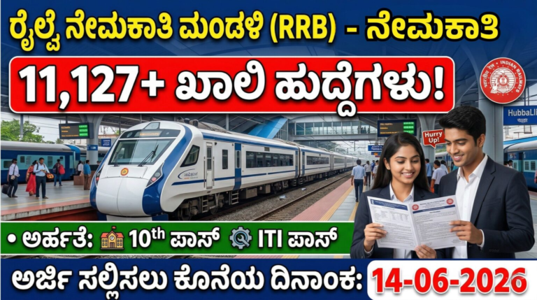 ರೈಲ್ವೆಯಲ್ಲಿ ಬೃಹತ್ ನೇಮಕಾತಿ | RRB Recruitment 2026
