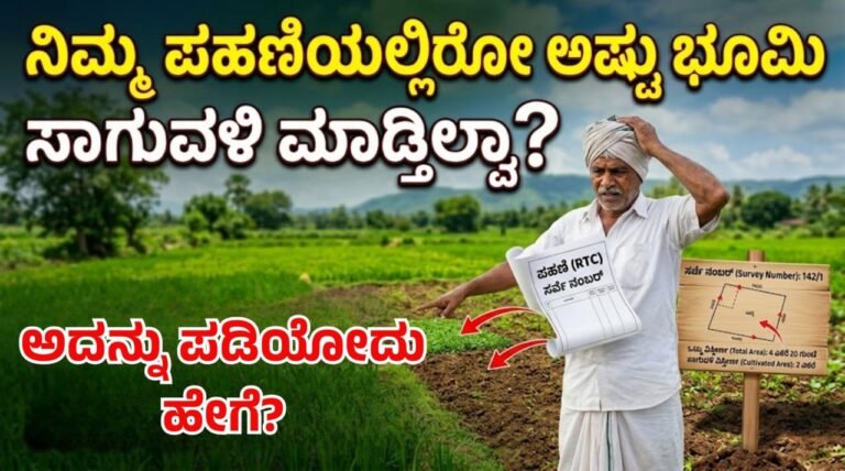 ನಿಮ್ಮ ಪಹಣಿಯಲ್ಲಿ ಇರುವಷ್ಟು ಭೂಮಿಯನ್ನು ನೀವು ಸಾಗುವಳಿ ಮಾಡ್ತಿಲ್ವಾ ? ಅದನ್ನು ಹೇಗೆ ಪಡಿಯೋದು ? Lost land get in one HBC application