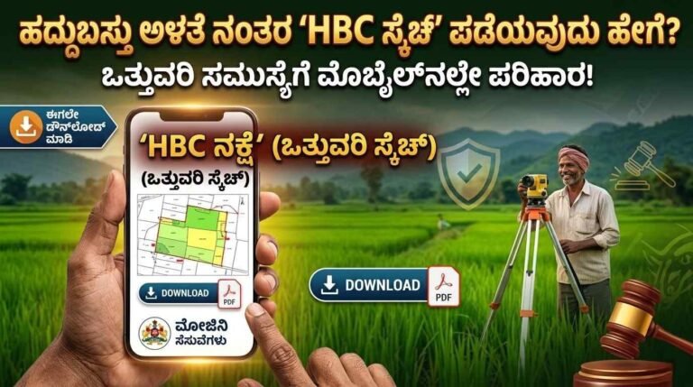 ಹದ್ದುಬಸ್ತು ಅಳತೆಯ ನಂತರ ಒತ್ತುವರಿ ನಕ್ಷೆ ಪಡೆಯುವುದು ಹೇಗೆ ? Download HBC Encroachment Sketch In Your Mobile